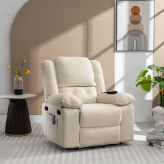Uwell Mobility Power Lift Recliner Chair for Elderly – Heated Massage Chair with Infinite Position & Side Pocket, Beige