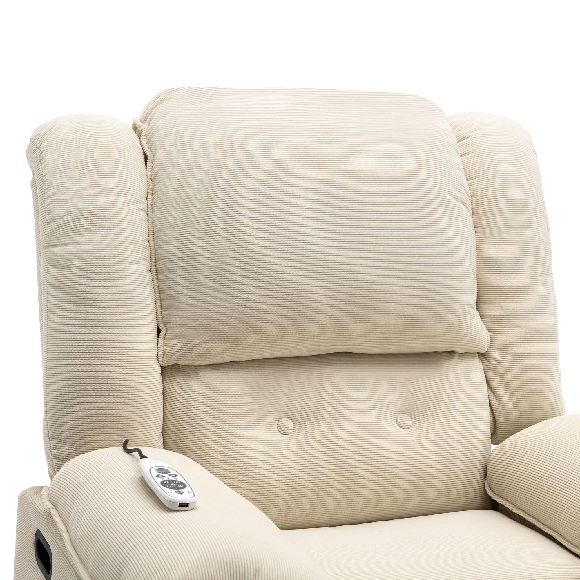 Uwell Mobility Power Lift Recliner Chair for Elderly – Heated Massage Chair with Infinite Position & Side Pocket, Beige