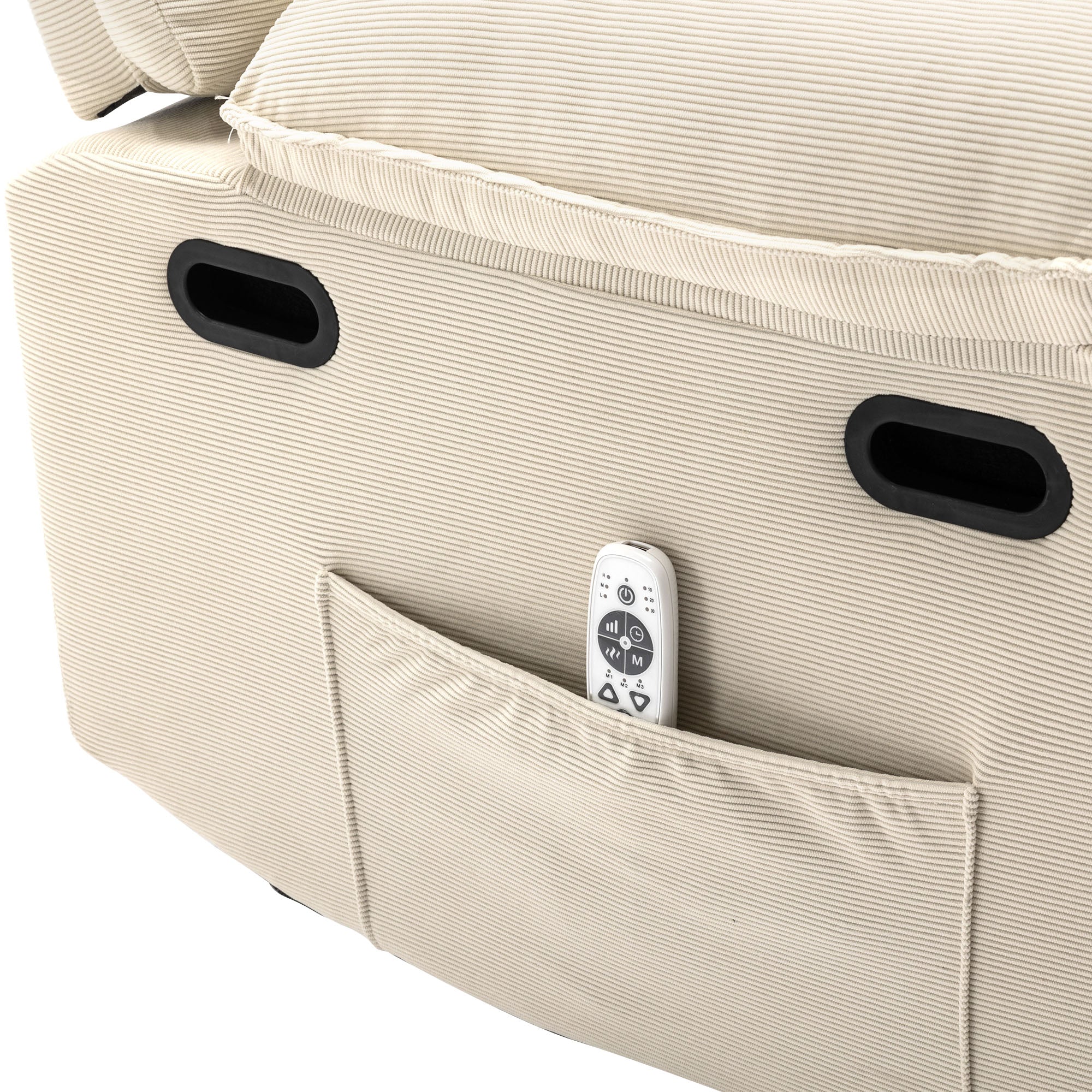Uwell Mobility Power Lift Recliner Chair for Elderly – Heated Massage Chair with Infinite Position & Side Pocket, Beige