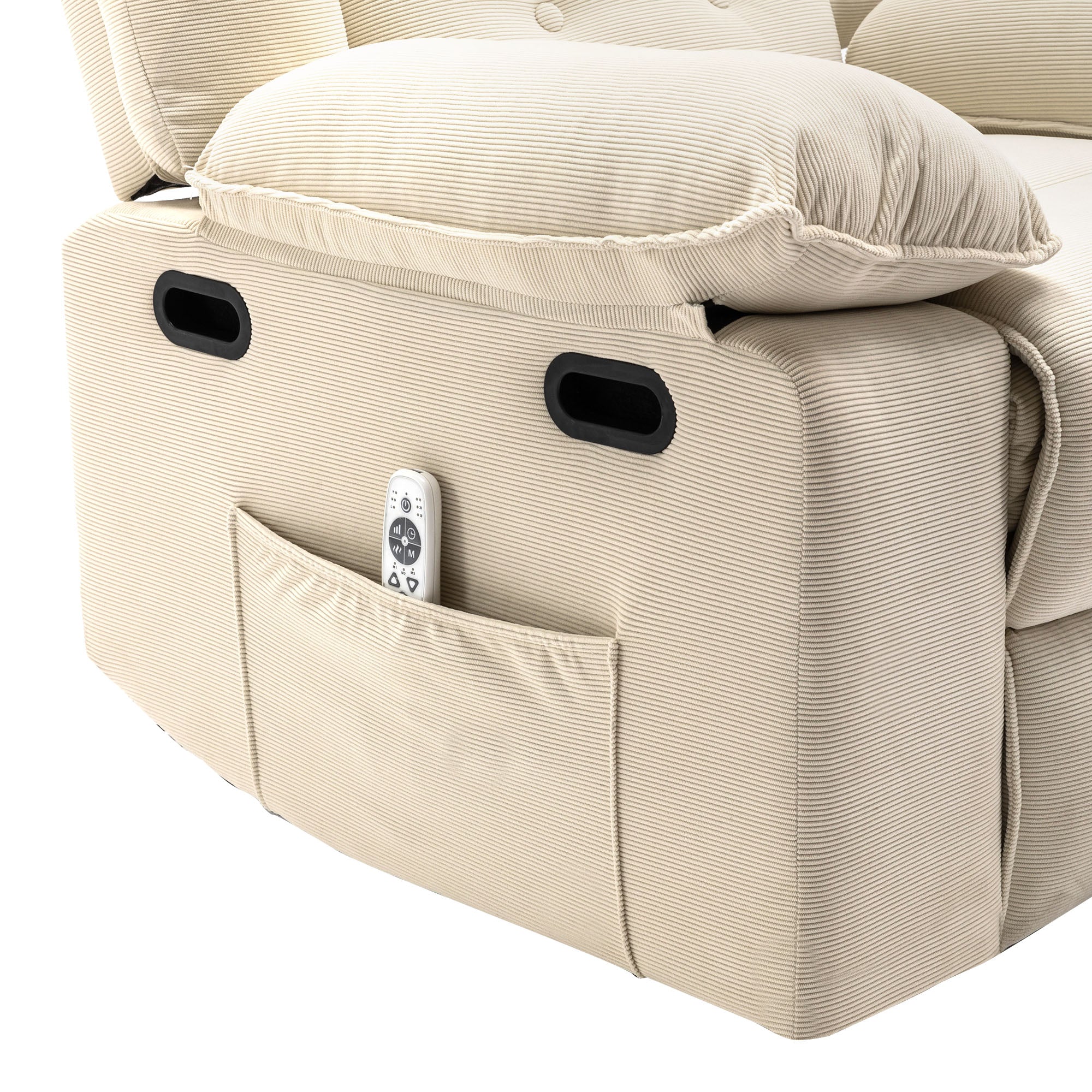 Uwell Mobility Power Lift Recliner Chair for Elderly – Heated Massage Chair with Infinite Position & Side Pocket, Beige
