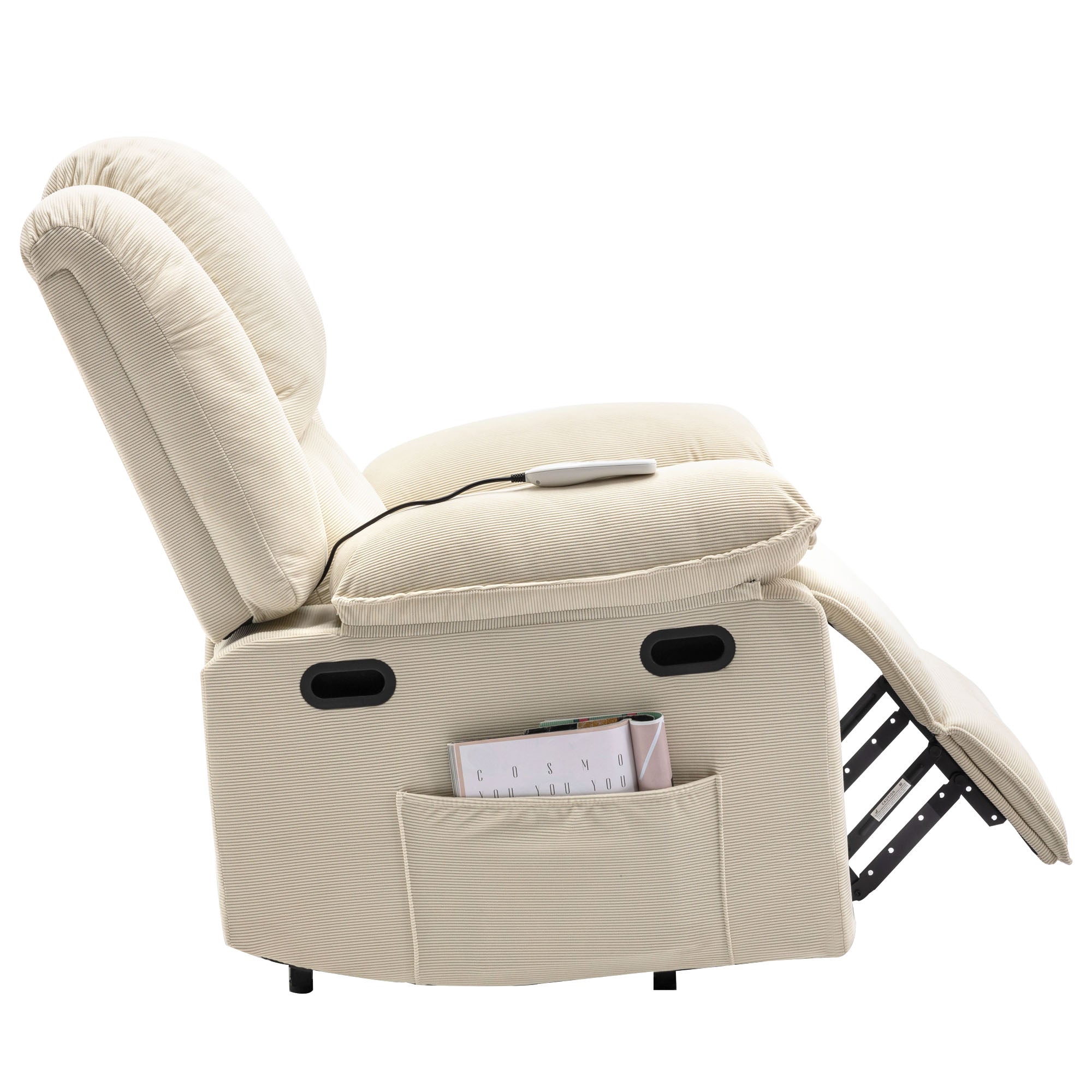 Uwell Mobility Power Lift Recliner Chair for Elderly – Heated Massage Chair with Infinite Position & Side Pocket, Beige
