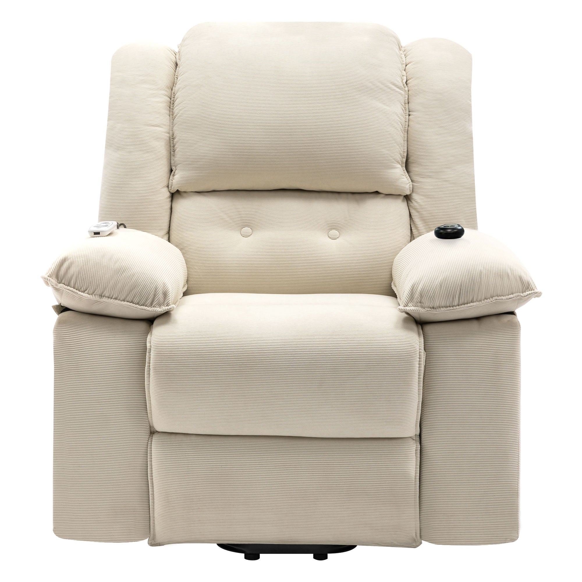 Uwell Mobility Power Lift Recliner Chair for Elderly – Heated Massage Chair with Infinite Position & Side Pocket, Beige