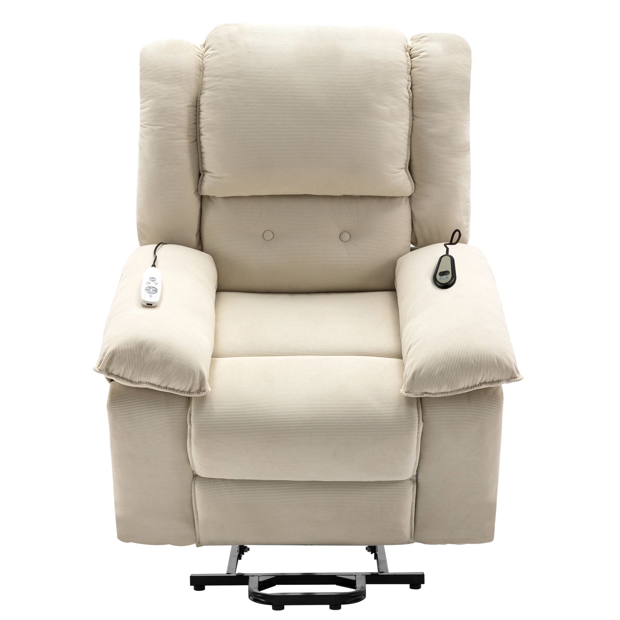 Uwell Mobility Power Lift Recliner Chair for Elderly – Heated Massage Chair with Infinite Position & Side Pocket, Beige