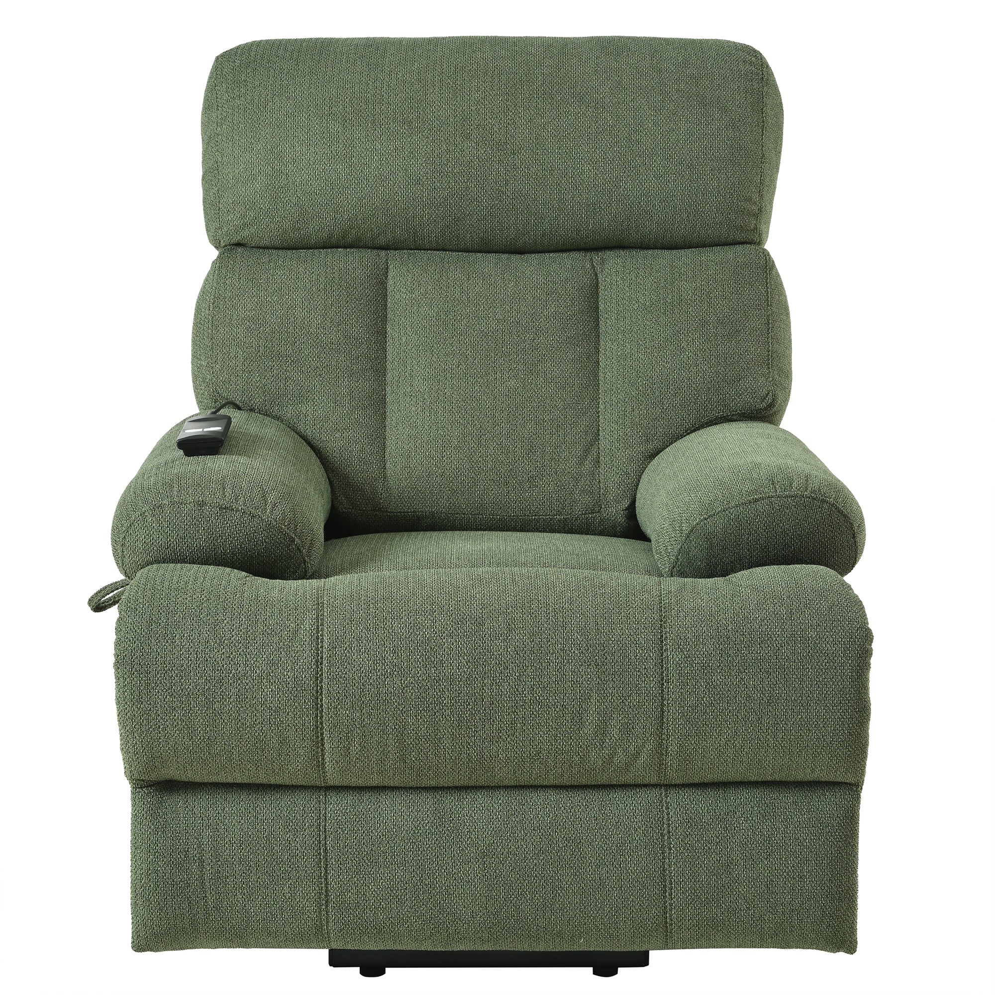 Oversized Power Lift Recliner Chair for Elderly – Electric Fabric Chair with Remote, Wide Seat & Side Pocket, Dark Green